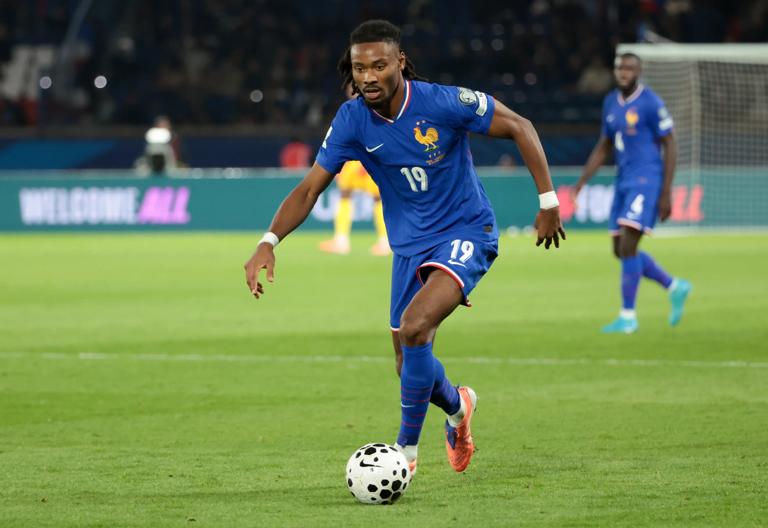 PARIS, FRANCE - OCTOBER 10: Khephren Thuram of France during the FIFA World Cup 2026 qualifier football match between France and Azerbaijan at Parc des Princes stadium on October 10, 2025 in Paris, France. (Photo by Jean Catuffe/Getty Images)